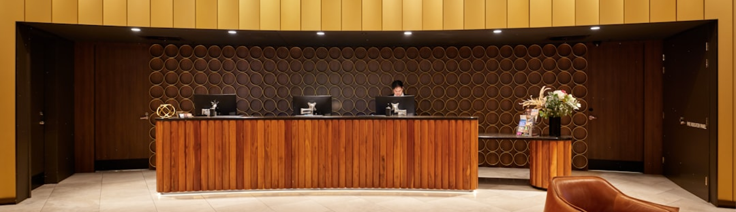 Luxury hotel lobby interior
